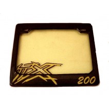 PORTA PLACA TX 200 ACRILICO AMARILLO