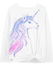 Sueter Carters Blanco Unicornio Talla 12