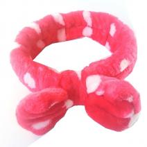 Bandana para maquillaje (Rojo con blanco)