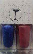 Pintura Uña Duo Azul /Rosado