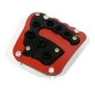 protector pedal paticas rojo