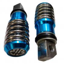 posapie aluminio resorte azul