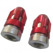 Tapa Valvula Aluminio Rojo (Par)