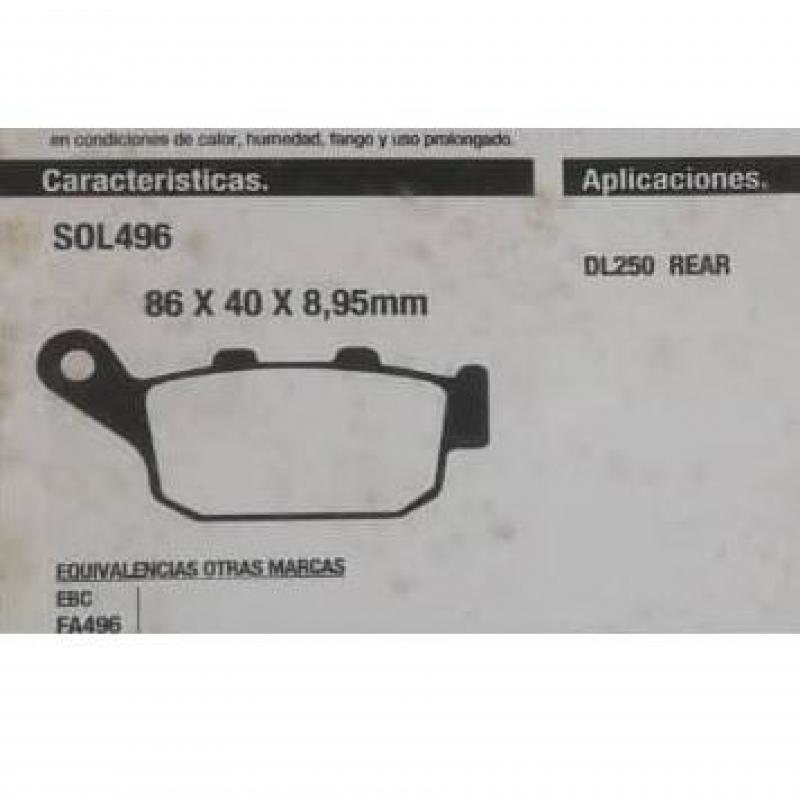 Pastilla Freno Trasera VSTROM 250 HJ250 NK