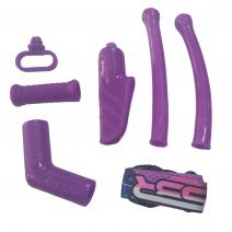 Kit Gomas Morado Accesorios con LLavero 