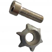 TORNILLO FRONTAL ESTRELLA PLATEADO (SIN TUERCA)