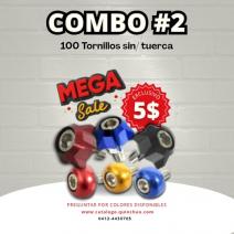 Combo 100 Tornillos Decorativos Sin Tuerca