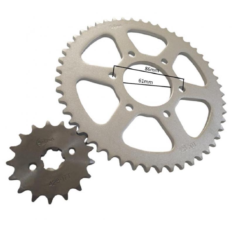 KIT CORONA/PIÑON 50/17T SET HJ150KA-NK 428