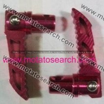 Posapie Trasero Aluminio Rojo (Par)